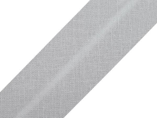 Schrägband Baumwolle Breite 20 mm gefalzt - Hellgrau